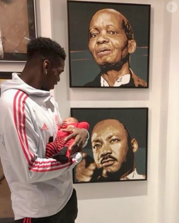 Paul Pogba pose avec son fils sur Instagram, le 27 mai 2019.