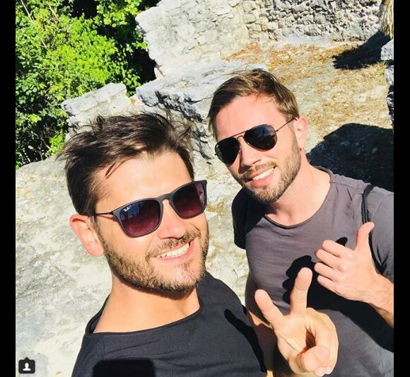 Christophe Beaugrand en vacances dans le sud avec son mari Ghislain - Instagram, 1 août 2018