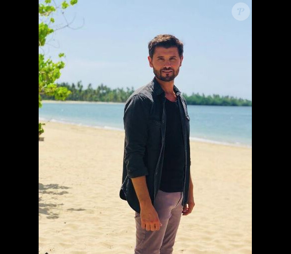 Christophe Beaugrand sur le tournage de "La Villa, la bataille des couples" - Instagram, le 1er août 2018.