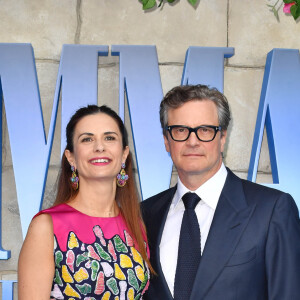 Colin Firth et Livia Giuggioli à la première de "Mamma Mia! Here We Go Again" au cinéma Eventim Apollo à Londres, le 16 juillet 2018.