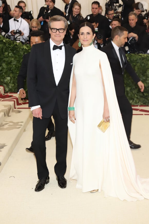 Colin Firth et Livia Giuggioli - Les célébrités arrivent à l'ouverture de l'exposition "Heavenly Bodies: Fashion and the Catholic Imagination" à New York, le 7 mai 2018.