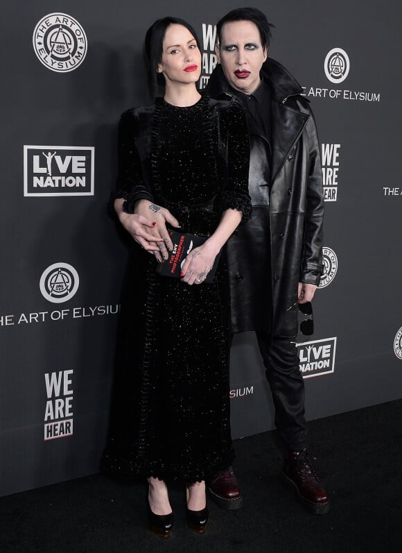 Marilyn Manson et Lindsay Usich assistent à la 13ème édition de la soirée de gala "The Art of Elysium" à l'Hollywood Palladium. Los Angeles, le 4 janvier 2020.