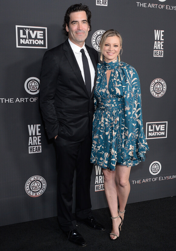 Carter Oosterhouse et sa femme Amy Smart assistent à la 13ème édition de la soirée de gala "The Art of Elysium" à l'Hollywood Palladium. Los Angeles, le 4 janvier 2020.