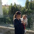 Liam Di Benedetto pose avec sa fille Joy, à Nice, le 7 novembre 2019