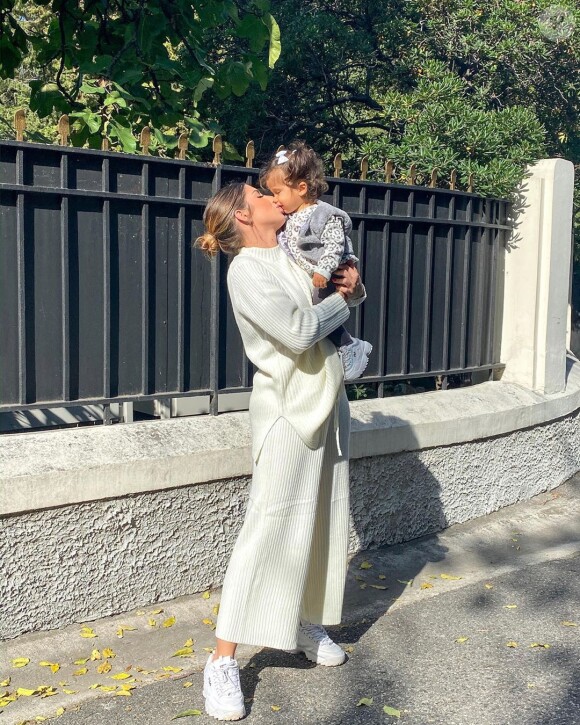 Liam Di Benedetto complice avec sa fille Joy à Nice, le 16 octobre 2019