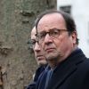 François Hollande - Commémorations des attentats du 7 janvier 2015 au siège de Charlie Hebdo et Bd Richard Lenoir (Ahmed Merabet) dans le XIe arrondissement à Paris. Le 7 janvier 2020 © Stéphane Lemouton / Bestimage