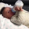 Tony Yoka expose son fils Ali dans une story sur Instagram, le 9 janvier 2018.