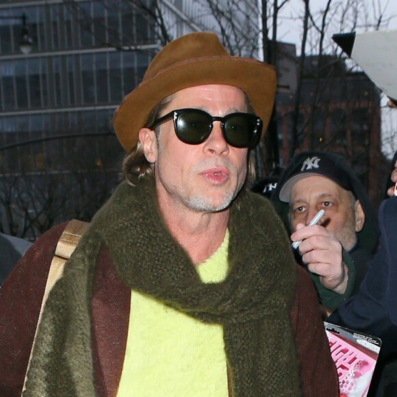 Brad Pitt est de retour à son hôtel à New York le 7 janvier 2020.
