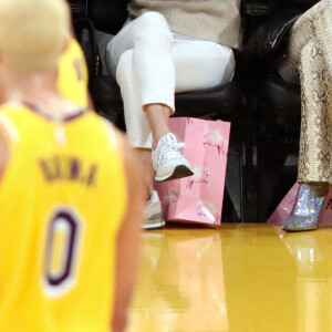 Kim Kardashian et son mari Kanye West le lundi 13 janvier 2020- Cleveland Cavaliers contre les Lakers.