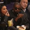 Kim Kardashian et son mari Kanye West le lundi 13 janvier 2020- Cleveland Cavaliers contre les Lakers.