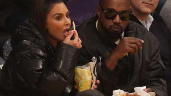 Kim Kardashian et Kanye West : frites et complicité pour un match de NBA