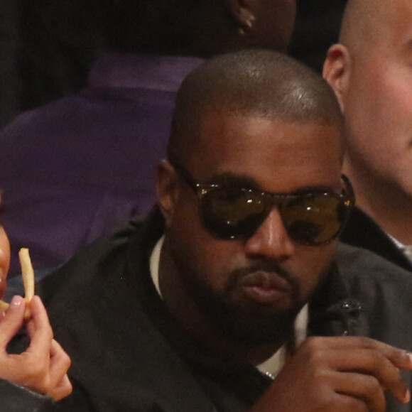 Kim Kardashian et son mari Kanye West le lundi 13 janvier 2020- Cleveland Cavaliers contre les Lakers.