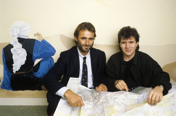 Thierry Sabine et Daniel Balavoine, le 10 décembre 1985. 