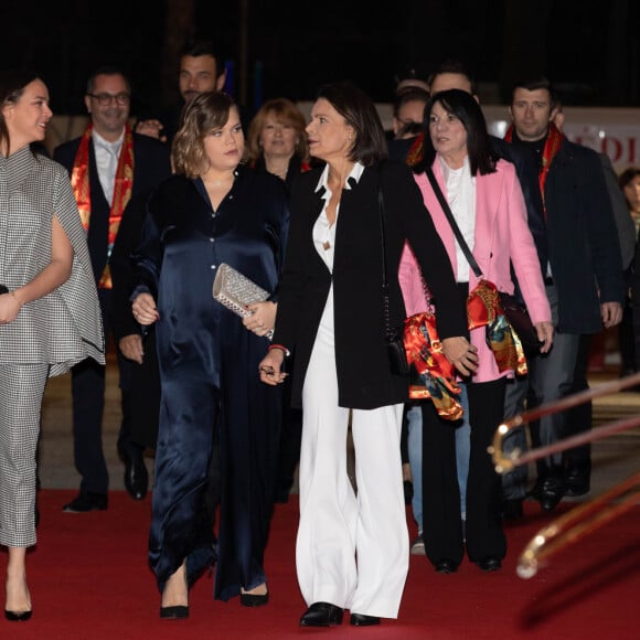 La princesse Stéphanie de Monaco assistait le 18 janvier 2020 avec ses filles Pauline Ducruet et Camille Gottlieb à la troisième soirée du 44e Festival international du cirque de Monte-Carlo sous le chapiteau de l'espace Fontvieille à Monaco. © Olivier Huitel / Pool Restreint Monaco / Bestimage