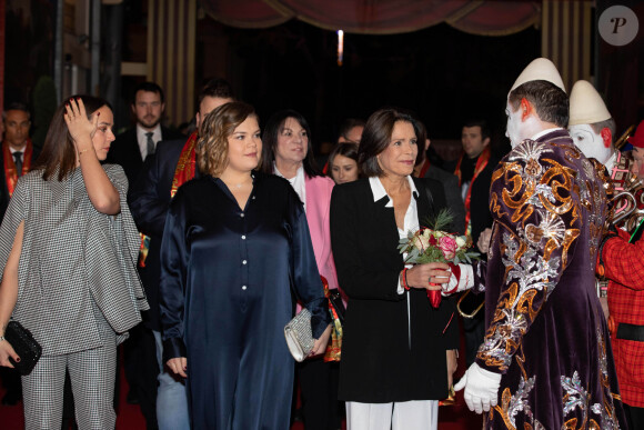La princesse Stéphanie de Monaco assistait le 18 janvier 2020 avec ses filles Pauline Ducruet et Camille Gottlieb à la troisième soirée du 44e Festival international du cirque de Monte-Carlo sous le chapiteau de l'espace Fontvieille à Monaco. © Olivier Huitel / Pool Restreint Monaco / Bestimage