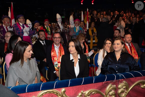 La princesse Stéphanie de Monaco assistait le 18 janvier 2020 avec ses filles Pauline Ducruet et Camille Gottlieb à la troisième soirée du 44e Festival international du cirque de Monte-Carlo sous le chapiteau de l'espace Fontvieille à Monaco. © Olivier Huitel / Pool Restreint Monaco / Bestimage