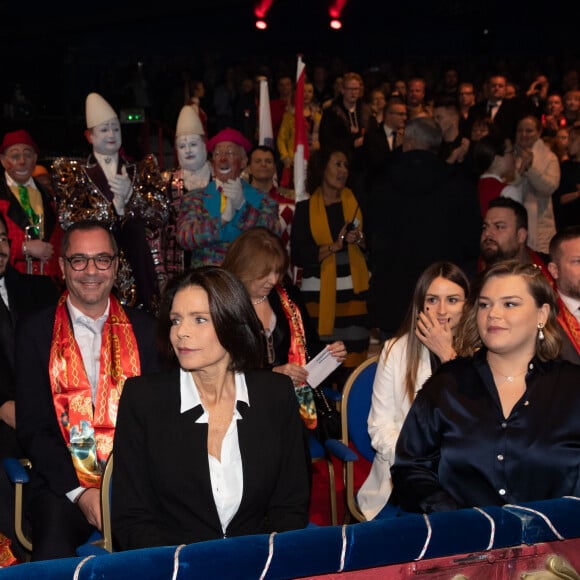 La princesse Stéphanie de Monaco assistait le 18 janvier 2020 avec ses filles Pauline Ducruet et Camille Gottlieb à la troisième soirée du 44e Festival international du cirque de Monte-Carlo sous le chapiteau de l'espace Fontvieille à Monaco. © Olivier Huitel / Pool Restreint Monaco / Bestimage