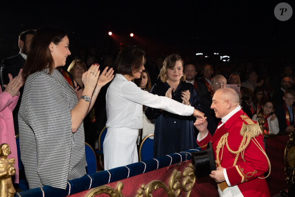La princesse Stéphanie de Monaco assistait le 18 janvier 2020 avec ses filles Pauline Ducruet et Camille Gottlieb à la troisième soirée du 44e Festival international du cirque de Monte-Carlo sous le chapiteau de l'espace Fontvieille à Monaco. © Olivier Huitel / Pool Restreint Monaco / Bestimage