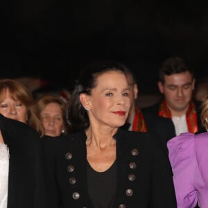 La princesse Stéphanie de Monaco le 17 janvier 2020 avec ses filles Pauline Ducruet et Camille Gottlieb à la deuxième soirée du 44e Festival international du cirque de Monte-Carlo sous le chapiteau de l'espace Fontvieille à Monaco. © J.C. Vinaj / Pool / Bestimage