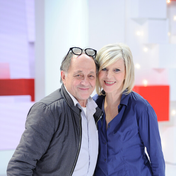 Exclusif - Chantal Ladesou et son mari Michel Ansault - Enregistrement de l'émission "Vivement Dimanche prochain" présentée par M.Drucker et diffusée le 12 janvier 2020 sur France 2. Le 6 janvier 2020 © Guillaume Gaffiot / Bestimage