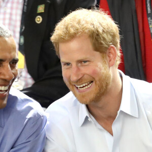 Le prince Harry et Barack Obama dans les tribunes des Invictus Game 2017 à Toronto, le 29 septembre 2017.