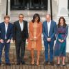 Le prince Harry, Barack Obama et sa femme Michelle Obama, Le prince William, duc de Cambridge et sa femme Kate Middleton, duchesse de Cambrige - Le prince William et Kate Middleton reçoivent Barack Obama et sa femme pour un dîner privé dans leur résidence de Kensington à Londres le 22 Avril 2016.
