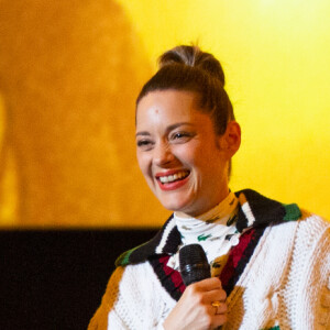 Marion Cotillard et son compagnon Guillaume Canet lors de l'avant-première du film "Nous finirons ensemble" au cinéma UGC Brouckère à Bruxelles, Belgique, le 23 avril 2019. © Alain Rolland/ImageBuzz/Bestimage