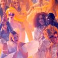 Bella Hadid, Karlie Kloss et Anna Cleveland lors du dernier défilé de mode Haute-Couture printemps-été 2020 "Jean-Paul Gaultier" au théâtre du Châtelet à Paris, France, le 22 janvier 2020. © Veeren-Clovis/Bestimage