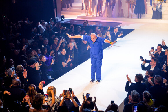 Jean-Paul Gaultier lors de son dernier défilé de mode Haute-Couture printemps-été 2020 au théâtre du Châtelet à Paris, France, le 22 janvier 2020. © Veeren-Clovis/Bestimage