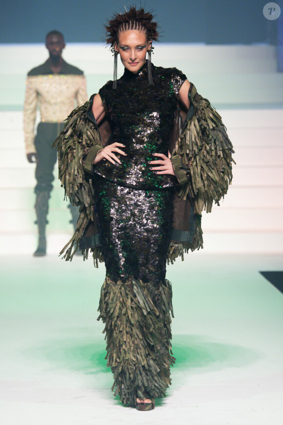 Chrystele Saint-Louis lors du dernier défilé de mode Haute-Couture printemps-été 2020 "Jean-Paul Gaultier" au théâtre du Châtelet à Paris, France, le 22 janvier 2020.