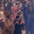 Anna Cleveland, Cristina Cordula, Boy George, Jean-Paul Gaultier, Suzanne Von Aichinger et Farida Khelfa lors du dernier défilé de mode Haute-Couture printemps-été 2020 "Jean-Paul Gaultier" au théâtre du Châtelet à Paris, France, le 22 janvier 2020.