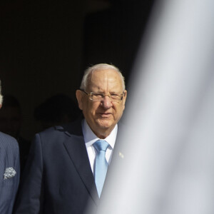 Le prince Charles en visite à la résidence officielle du président d'Israël Reuven Rivlin à Jérusalem le 23 janvier 2020.