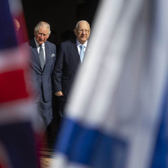 Le prince Charles en visite à la résidence officielle du président d'Israël Reuven Rivlin à Jérusalem le 23 janvier 2020.