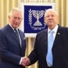 Le prince Charles, prince de Galles, est reçu par le président israélien Reuven Rivlin à Jérusalem lors du premier jour de sa visite officielle en Israël et dans les territoires Palestiniens occupés. Jerusalem, le 23 janvier 2020.