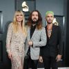 Heidi Klum avec son mari Tom Kaulitz et son beau-frère Bill Kaulitz - 62ème soirée annuelle des Grammy Awards à Los Angeles, le 26 janvier 2020.