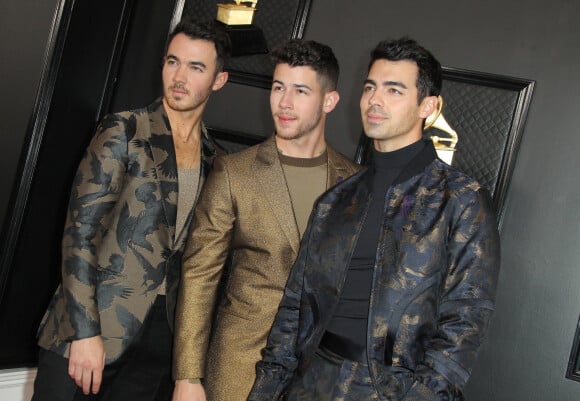 Les Jonas Brothers : Kevin, Nick et Joe Jonas - 62ème soirée annuelle des Grammy Awards à Los Angeles, le 26 janvier 2020. © AdMedia via ZUMA Wire/Bestimage