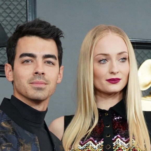Joe Jonas et sa femme Sophie Turner - 62ème soirée annuelle des Grammy Awards à Los Angeles, le 26 janvier 2020.