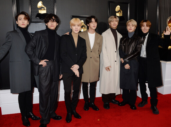 Le groupe BTS - 62ème soirée annuelle des Grammy Awards à Los Angeles, le 26 janvier 2020.