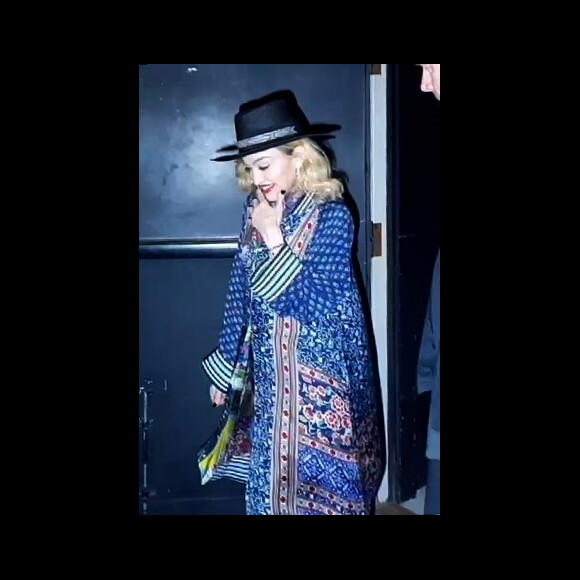 Madonna à la sortie de son spectacle avec Ahlamalik Williams à New York, le 18 septembre 2019