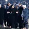 La reine Maxima et le roi Willem-Alexander des Pays-Bas, le prince héritier Haakon de Norvège (à droite) lors de la cérémonie commémorative des 75 ans de la libération du camp d'Auschwitz-Birkenau à Brzezinka en Pologne le 27 janvier 2020.