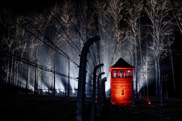 Image du camp de concentration et d'extermination d'Auschwitz-Birkenau lors de la cérémonie commémorative du 75e anniversaire de la libération du camp, à Brzezinka en Pologne le 27 janvier 2020.