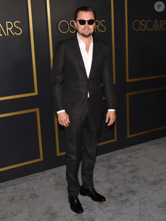 Leonardo DiCaprio lors du photocall de la 92ème édition du déjeuner des nominés aux Oscars au Ray Dolby Ballroom à Los Angeles, Californie, Etats-Unis, le 27 janvier 2020.