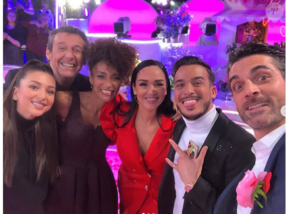 Jazz et son mari Laurent en tournage pour l'émission "Les 12 coups de midi spéciale Saint Valentin" - 28 janvier 2020, TF1