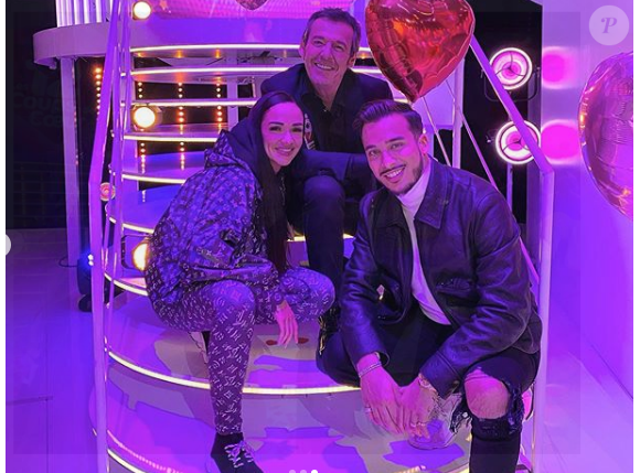 Jazz et son mari Laurent en tournage pour l'émission "Les 12 coups de midi spéciale Saint Valentin" - 28 janvier 2020, TF1