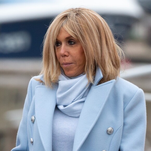 Brigitte Macron passe le week-end de la Toussaint à Honfleur le 31 octobre 2019.