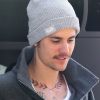 Exclusif - Justin Bieber a un nouveau tatouage, il arrive à sa salle de sport à Los Angeles, le 30 janvier 2020.
