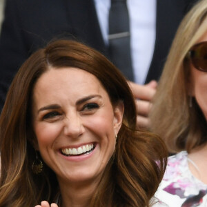 Catherine (Kate) Middleton, duchesse de Cambridge, au Tournoi de tennis de Wimbledon 2019 à Londres, Royaume Uni, le 2 juillet 2019.
