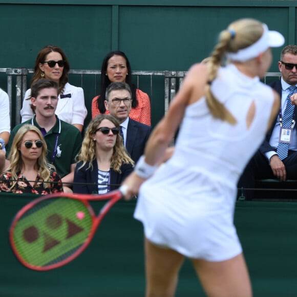 Catherine (Kate) Middleton, duchesse de Cambridge, au Tournoi de tennis de Wimbledon 2019 à Londres, Royaume Uni, le 2 juillet 2019.