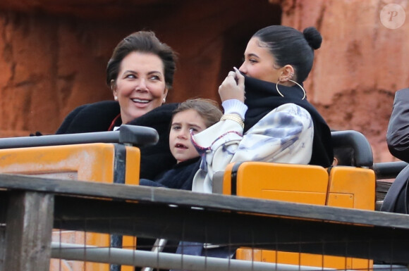 Kris Jenner, Kylie Jenner, Penelope Disick - Exclusif - Les Kardashian passent la journée à Disney Magic Kingdom à Orlando en Floride, le 23 janvier 2020