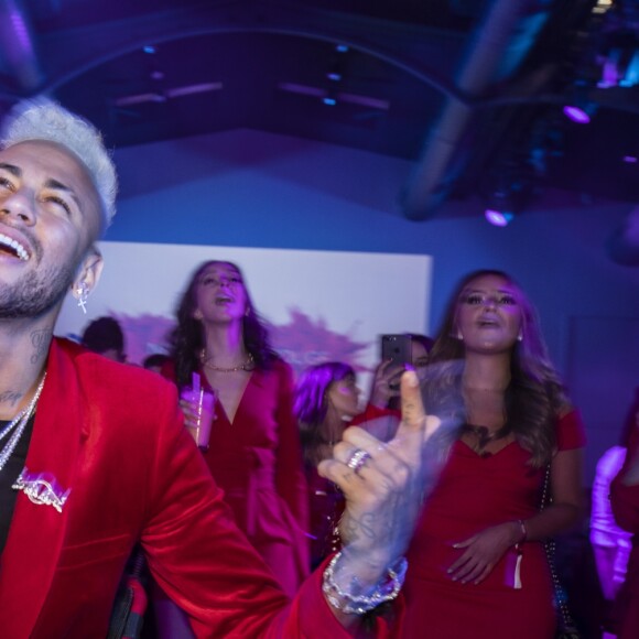 Neymar Jr. lors de la soirée d'anniversaire "Neymar JR'S: Nuit Rouge" des 27 ans de Neymar Jr. au Pavillon Gabriel à Paris, France, le 4 février 2019. © Sarah Bastin/Red Bull Content Pool/Bestimage